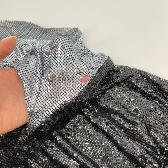 Michael Costello x REVOLVE | Evangeline Mini Dress in Black & Pewter M w/ Tags - Picture 12 of 13